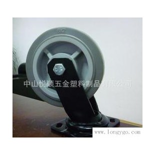 脚轮厂家供应重型工业脚轮万向轮子 TPR人造胶灰色脚轮 4-至8寸