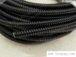 福莱通黑色PVC披覆金属软管 波浪包塑金属软管 耐火阻燃 质量一流