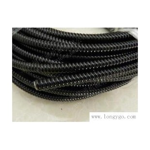福莱通黑色PVC披覆金属软管 波浪包塑金属软管 耐火阻燃 质量一流